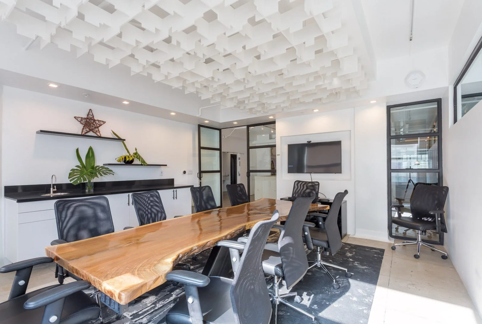 Reserve Boardroom for Rent with Modern Design Audio-Visual Technology and Comfortable Seating.