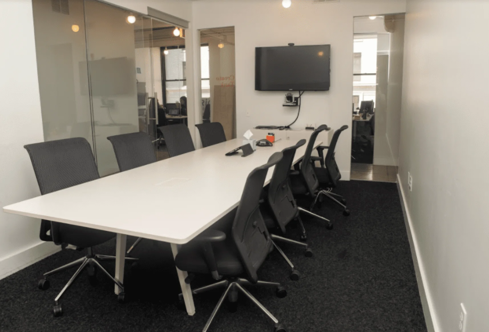 Rent a boardroom to elevate your meetings and impress clients in a professional setting.