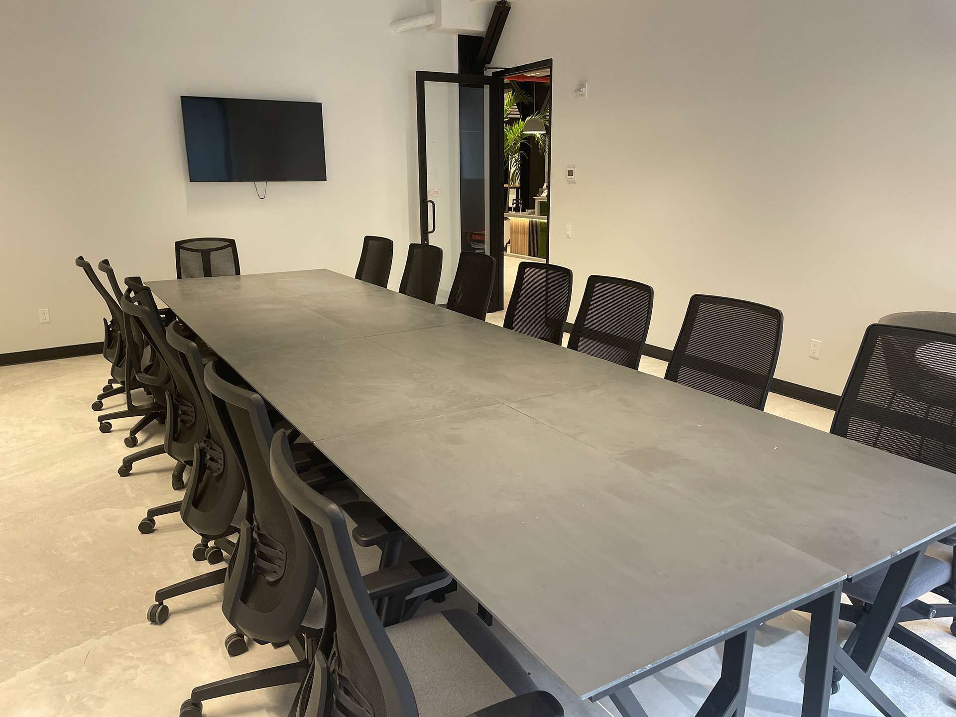 Cutting-edge conference room designed to foster innovation and idea sharing.