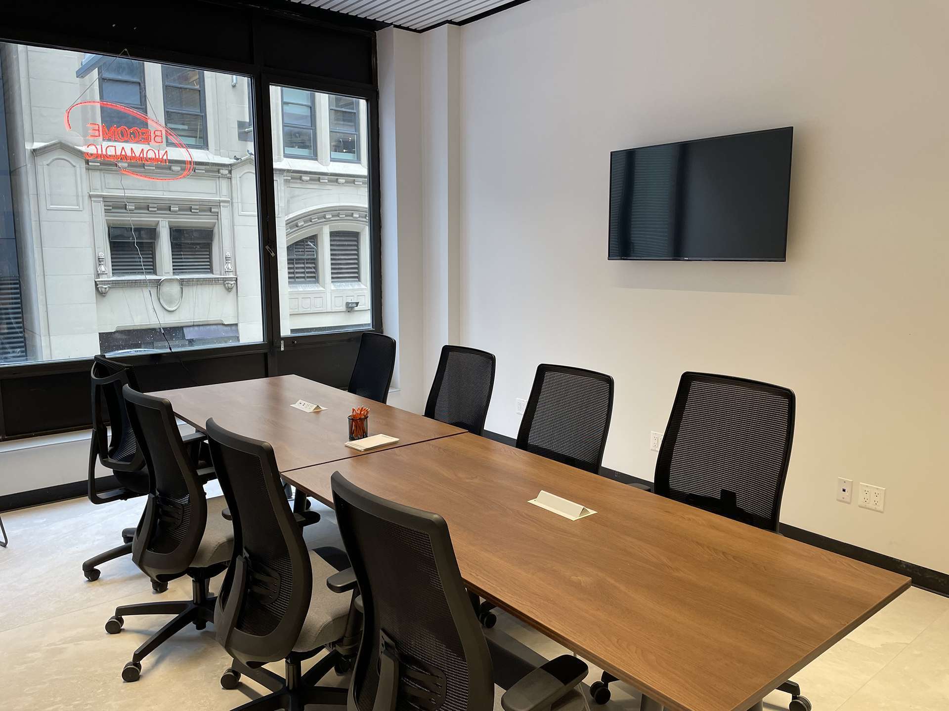 Modern meeting room designed to enhance productivity and communication.