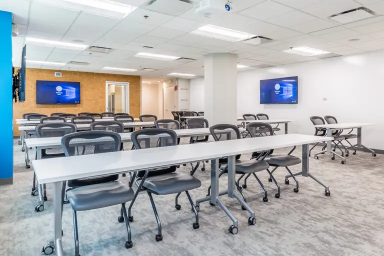 Set a professional tone for your corporate training room NJ meetings, workshops, interviews, product launches & events.
